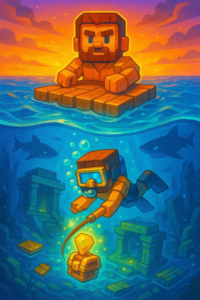 Underwater raft exploration